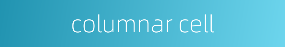 columnar cell的同义词