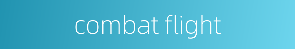 combat flight的同义词