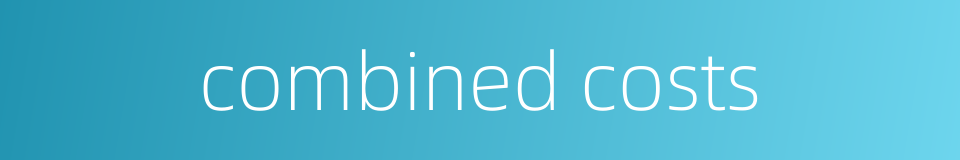 combined costs的同义词