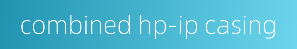 combined hp-ip casing的同义词