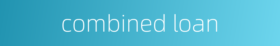 combined loan的同义词