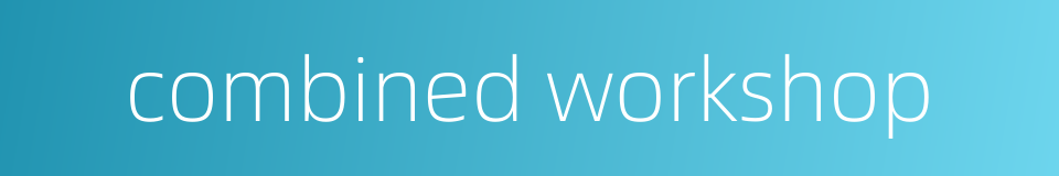 combined workshop的同义词