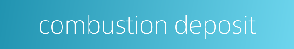 combustion deposit的同义词