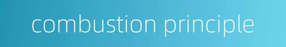 combustion principle的同义词