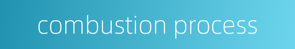 combustion process的同义词