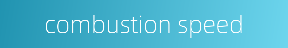 combustion speed的同义词