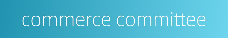 commerce committee的同义词