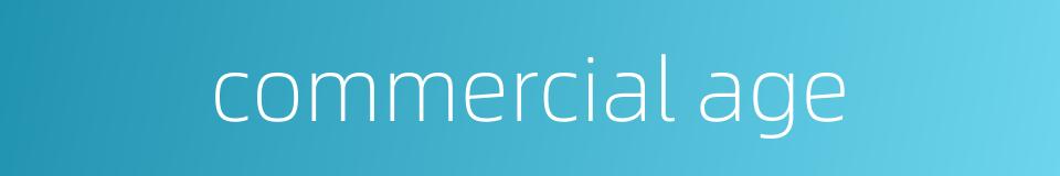 commercial age的同义词