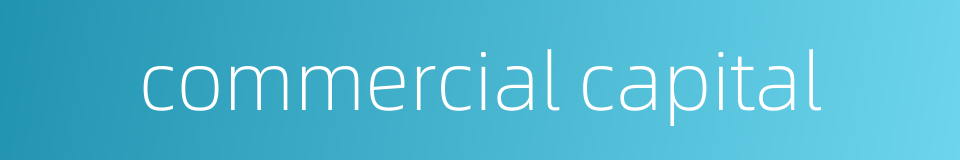commercial capital的同义词