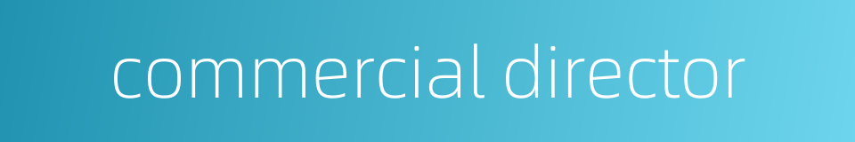 commercial director的同义词