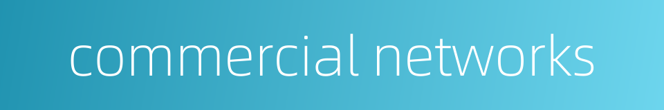 commercial networks的同义词