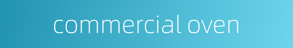 commercial oven的同义词