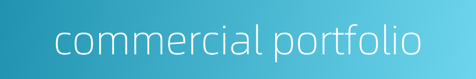 commercial portfolio的同义词