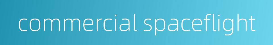 commercial spaceflight的同义词