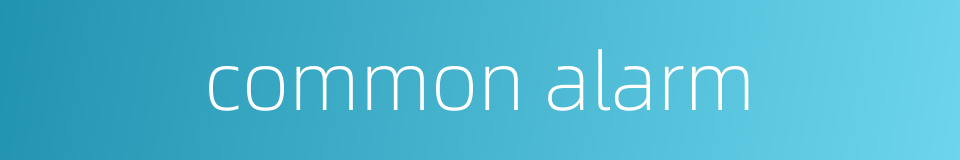 common alarm的同义词
