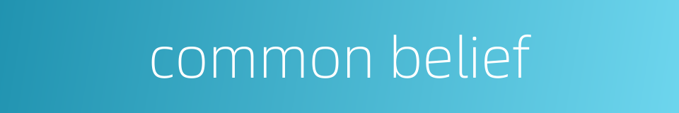 common belief的同义词