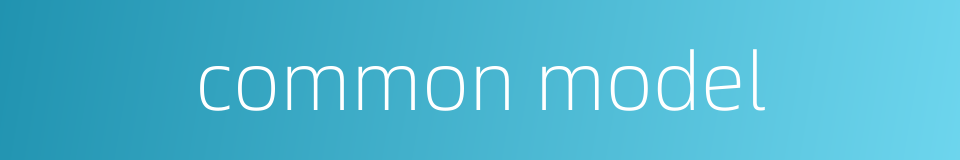 common model的同义词