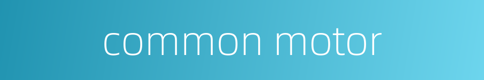 common motor的同义词