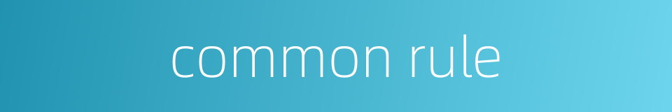common rule的同义词