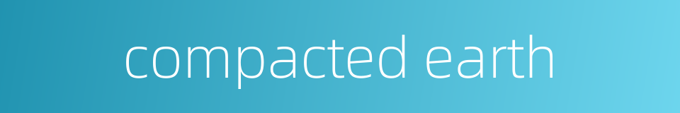 compacted earth的同义词