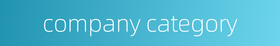 company category的同义词