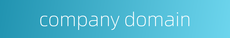 company domain的同义词