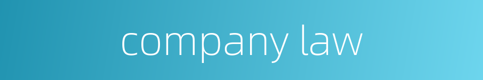 company law的同义词