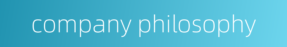 company philosophy的同义词