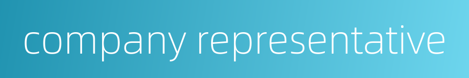 company representative的同义词