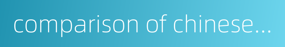 comparison of chinese and western painting的同义词