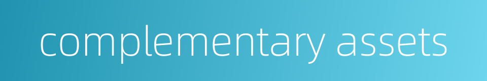 complementary assets的同义词