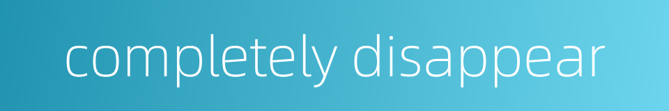 completely disappear的同义词