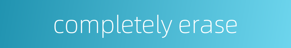 completely erase的同义词