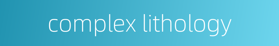 complex lithology的同义词