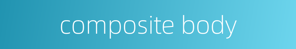 composite body的同义词