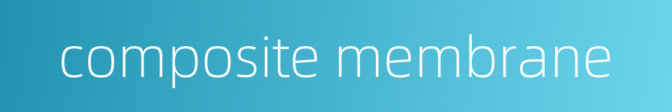 composite membrane的同义词