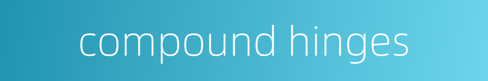 compound hinges的同义词