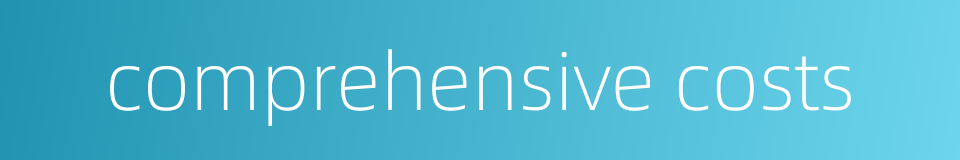 comprehensive costs的同义词