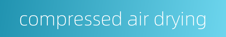 compressed air drying的同义词