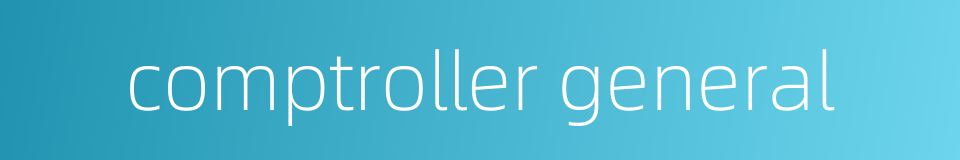 comptroller general的同义词