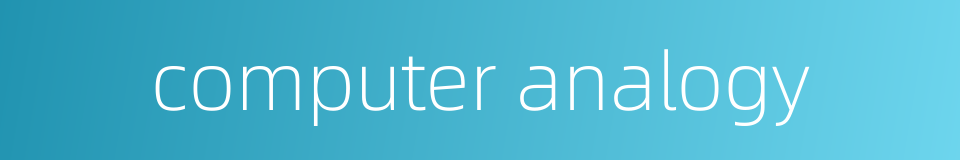 computer analogy的同义词