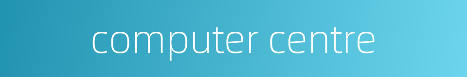 computer centre的同义词