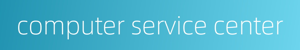 computer service center的同义词