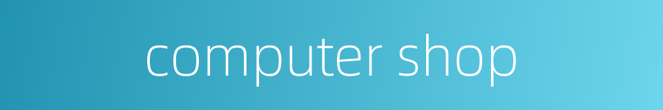 computer shop的同义词