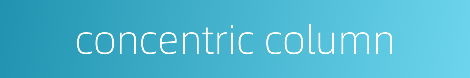 concentric column的同义词