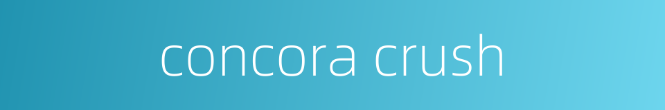 concora crush的同义词