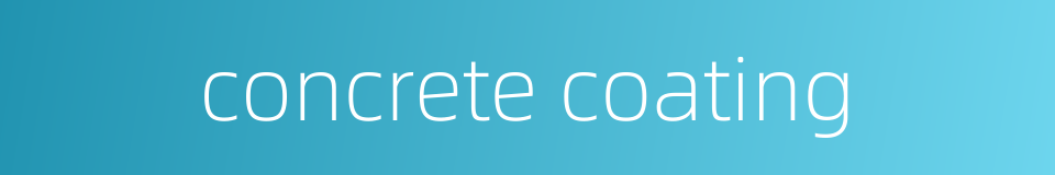 concrete coating的同义词