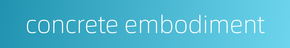 concrete embodiment的同义词