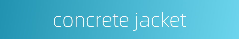 concrete jacket的同义词