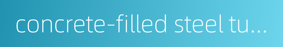 concrete-filled steel tubes arch bridge的同义词